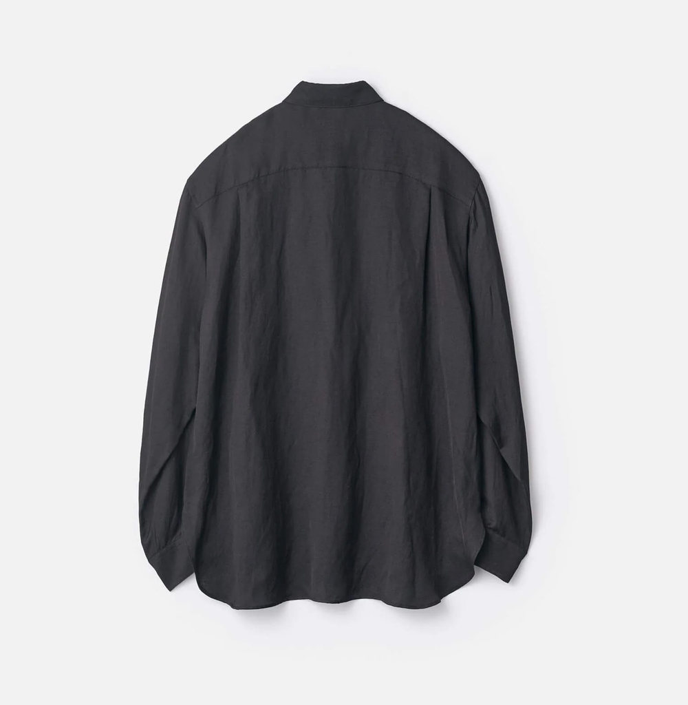SSSTEIN – VIS/LI BRIGHT TWILL OVERSIZED LS SHIRT (DARK CHARCOAL